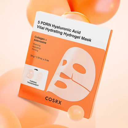 5 PDRN Hyaluronic Vital Hydrogel Mask. 3 pza