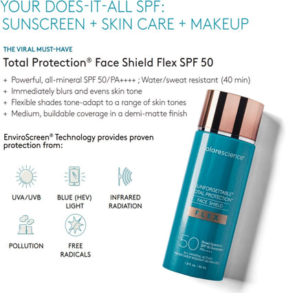 Colorescience Face Shield Flex con color SPF 50